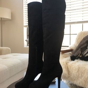 Black Suede Jessica Simpson Knee High Boots